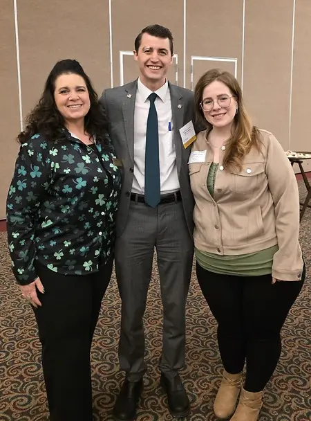 Meghyn Booth (right) is pictured with Michigan State Representative (R) Patrick Outman (center) and Maple Valley Township Clerk Andi Knapp (left) at the Michigan Townships Association 2026 Annual Capital Conference: where local leaders meet to discuss legislation moving through our state and house bodies, and potential impact to our local communities.