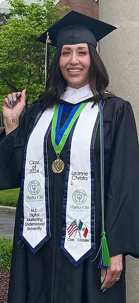 Masters Degree Graduation- I earned Alpha Chi 
