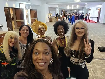 Kelly and the Models from her Runway show, themed Billy Idols White Wedding".  The show was a hit in Anaheim California Hilton.