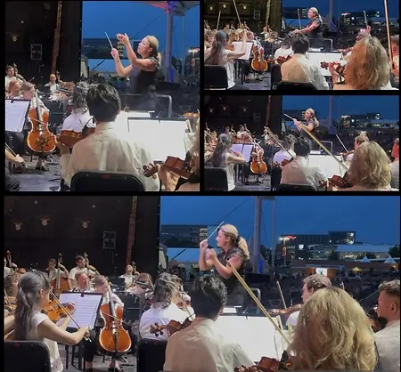 Here is a behind the scenes photo of what my work looks like in the field of conducting. 