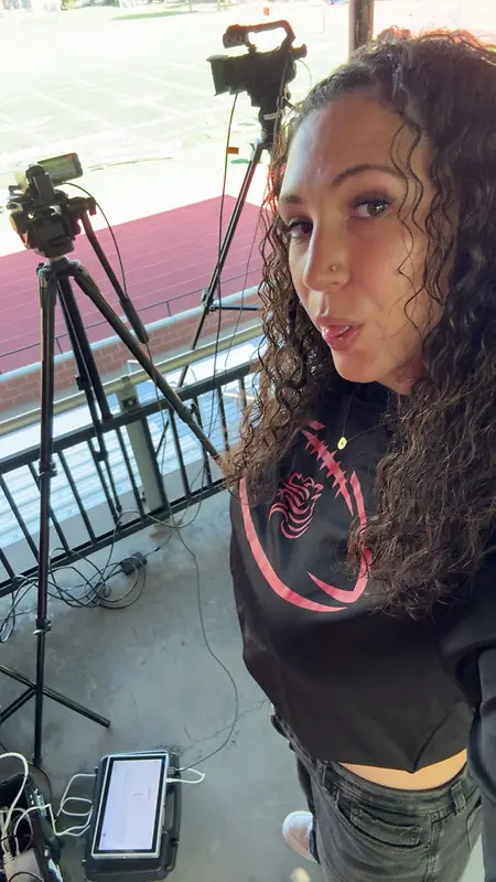 Behind the scenes of setting up the game day film! 