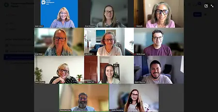 Virtual Applied Improv debrief after the "fortune cookie" game!