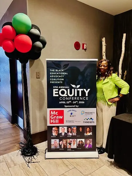 A BEAC (Black Educational Advocacy Coalition) Member pic at our 5th Annual Equity Conference, April 24-25th, 2026, Oakbrook, IL