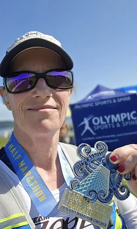 From Emergency Room x 4hrs due to iron infusion allergic reacrion to 4 days later completing a 13.1 mile half marathon proves we can do hard things!!