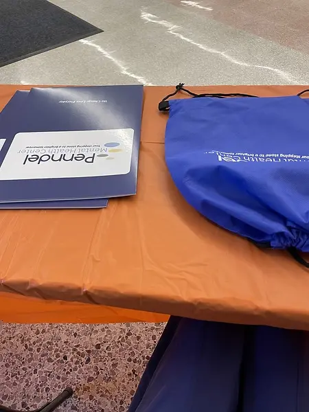 Sharing information and resources that our agency provides at a local health fair. 