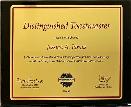 Distinguished Toastmaster Award (2025)