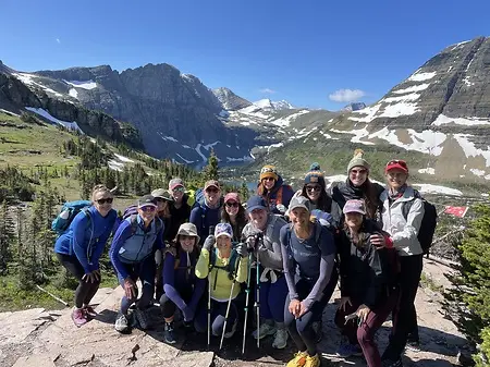 Guiding 14 amazing women on a wilderness wellness retreat in Glacier National Park.