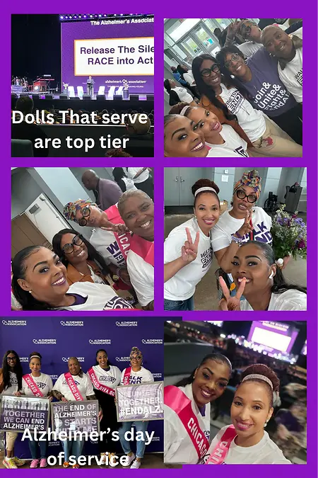 I love serving with the Chicago Diva Dolls during give back events such as the Alzheimer's Conferences held around the world every year.