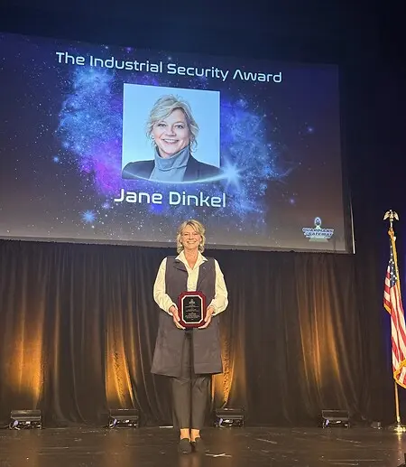 2025, Jane Dinkel received the coveted NCMS Industrial Security Award in recognition of her contributions to excellence within the Industrial Security community. 