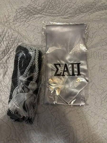 My honors cords and stole for graduation!!! MBA - Business Intelligence 