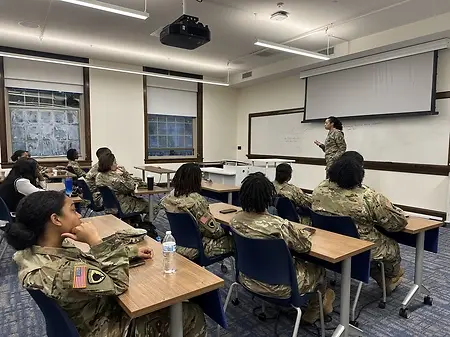 Leadership discussions with Cadets at Howard University. 