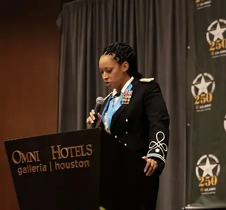 Keynote speaker for the Army 250th birthday celebration in Houston, TX.