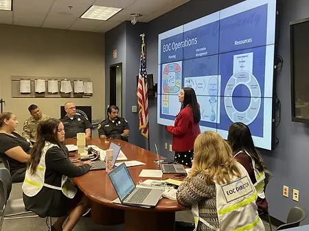 Rachel is leading a wildfire EOC exercise.