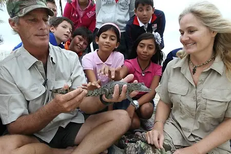 Back in the classroom in San Pedro Town, Vince and I had the privilege of teaching students at Ambergris Caye Elementary about crocodile biology and behavior, as well as how to safely coexist with these magnificent and vital apex predators.