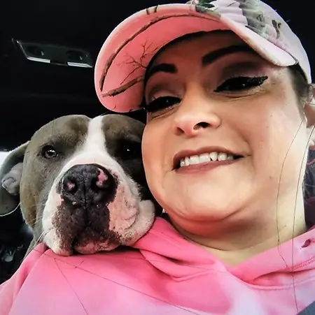 This Is My buddy Gunner. He is my disability companion who helps me manage my anxiety and panic attacks.  He is amazing at his job and I couldn't do mine without  him.