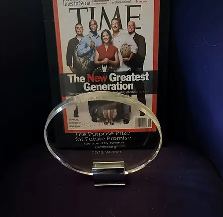 Receiving the $100,000 Purpose Prize and helping bring Purple Heart Homes to the cover of TIME remains one of the defining milestones of my life. Purpose has always been my compass, proving that when your work is rooted in service and impact, age is never a limitation.