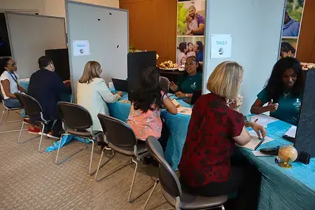 In action at a career expo for all employees within St. Jude Children's Research Hospital.