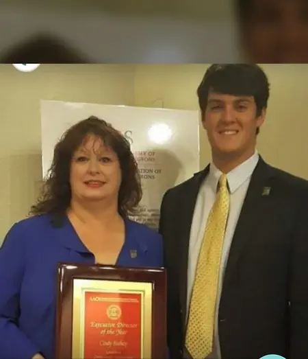 Accepting the award for Executive Director of the Year from the American academy of orthopedic surgeons