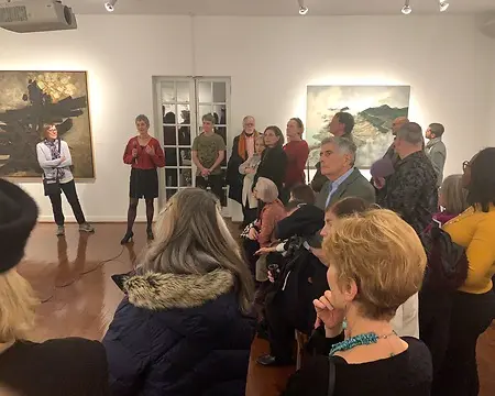Introductory talk at the opening reception for the exhibition " DIALOG, Landscape and Abstraction  at the Art Museum of the Americas in DC.  