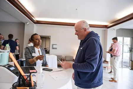 Checking in participants at the 2026 Clemson Hydrogeology Symposium