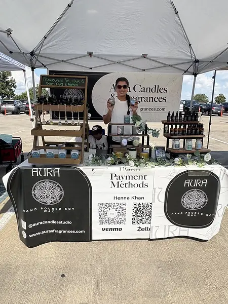 Building Aura’s Fragrances one market, one customer, and one meaningful conversation at a time. What started as a passion for creating comforting, transparent home fragrances for my family has grown into a community-centered brand I’m incredibly proud of. Every event, every setup, and every interaction reminds me why I started this journey in the first place.