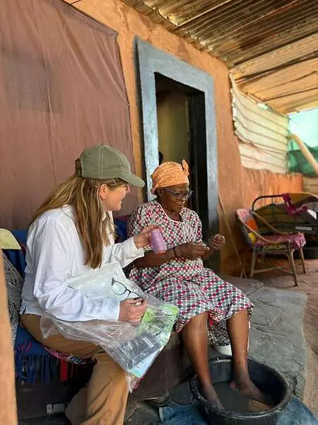 This woman could not read, but she also could not thread her sewing needle for a long time.  Here she is with our +3.00 reading glasses, threading her needle.  Precious moments, life resetting impact, beautiful.