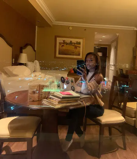 City lights. Working from my hotel room the night before my showcase. 