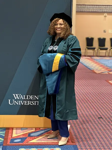 Doctoral Graduation-receiving my doctoral degree in Organizational Management/Human Resource Management- January 21, 2023