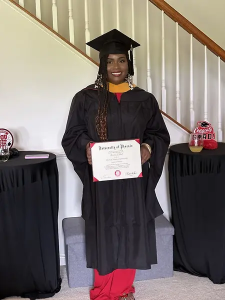 Virtual Graduation Watch Party! Celebrating earning Masters of Science in Cybersecurity from University of Phoenix!