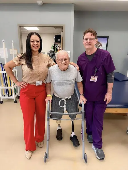 It was a privilege to visit Grove, Oklahoma, where I had the opportunity to meet Mr. Trosper and his wonderful wife. As a double amputee, he had goals to become more mobile for him and his wife’s anniversary. It was an honor to get him admitted to our hospital and help him achieve those goals. 