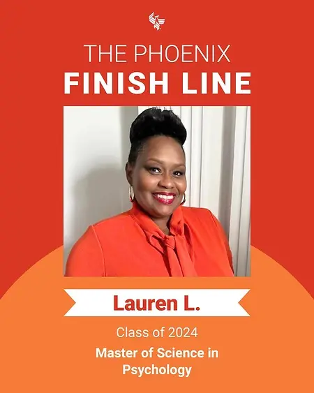 "Every hardship carved space for growth. Every fall, literal and figurative, taught me how to rise more grounded and more whole". University of Phoenix recognizes Lauren Lawson, as a reminder that it's never too late to rise. October 2025