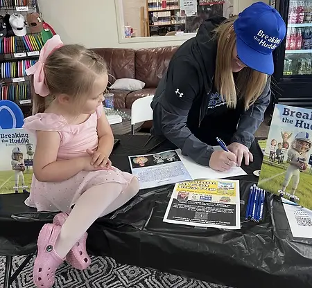 A girl in a tutu… waiting to read a book about a girl who plays football. 💕🏈
Tutus AND touchdowns, now that's confidence without limits!
Every child deserves to see themselves in a story that reflects their strength, curiosity, and potential.