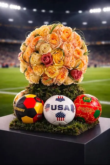 Where passion for the game meets the art of floristry. ⚽🌹 Inspired by the world's greatest competition and brought to life by women whose talent, dedication, and artistry continue to shape the floral industry. Here's to breaking barriers, creating beauty, and celebrating every win. 🌸✨⚽