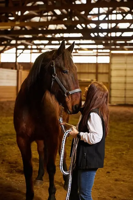 A moment captured with my retired racehorse, Headsup Yankee