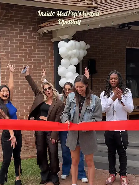 Cutting the ribbon on opening day!