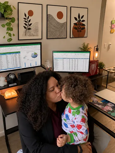 Behind every strategy, campaign, and meeting is a reason I’m working so hard.

Some days the spreadsheets are open.
Some days the emails never stop.
And some days my favorite interruption climbs into my lap.

The title on LinkedIn matters.
This role matters more.