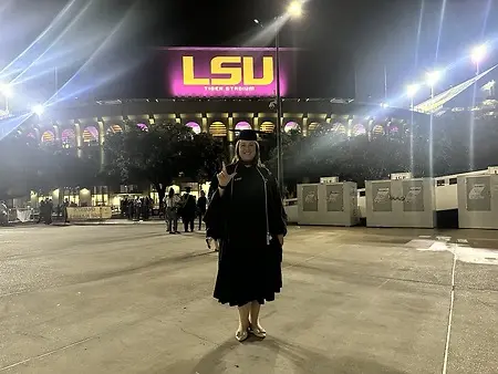 Graduated from LSU with my Master’s in Leadership & Human Resource Development, December 2025. A reminder to myself and anyone else who needs it: it’s never too old and never too late to invest in your growth.