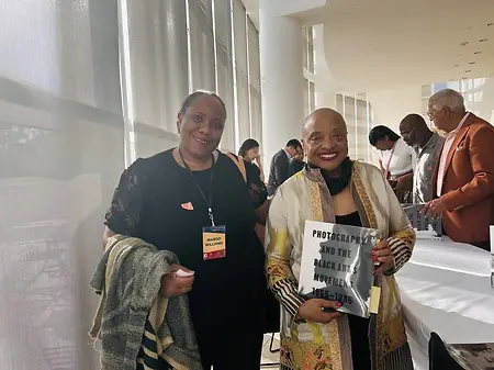 Dr. Deborah Willis at her book signing, after her Museum Talk on June 7, 2026.  Dr.  Deborah Willisviscthe publisher of “Photography and the Black Arts Movement 1955-1985 book.  This is my signed copy, and it was such a honor to work as a artist in partnership with the Getty and photography and the Black Arts Exhibit, at the Getty Museum.