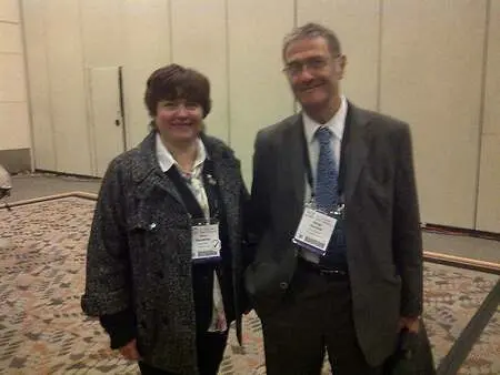 Discussing the prospectives for quantum computers with the 2012 Noble Prize Winner Serge Haroche. Asking so many questions after a talk at the March Meeting 2013. 
