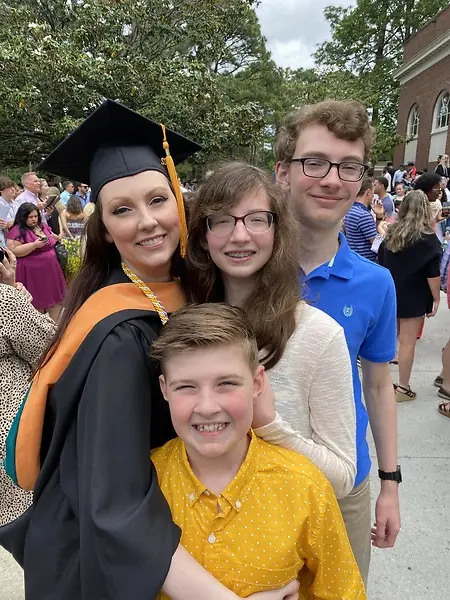 I was so proud to show my children that you can accomplish whatever you put your mind to when I graduated with my Master's in Science in Nursing as a Nurse Educator in 2022.