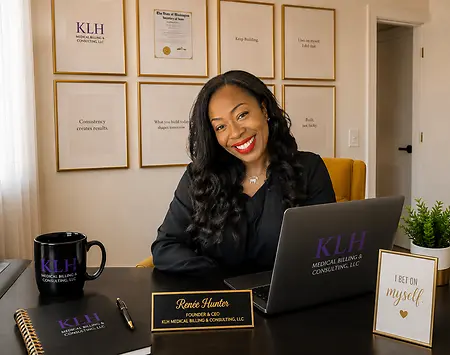 June 6, 2025 changed my life.

Three days after learning my position had been eliminated, I chose to bet on myself and founded KLH Medical Billing & Consulting, LLC.

What began as uncertainty became an opportunity to build something rooted in integrity, service, and more than 25 years of healthcare revenue cycle experience.

Today, I have the privilege of partnering with healthcare organizations to strengthen operations, improve revenue cycle performance, and help providers focus on what matters most their patients.

Every frame in my office reminds me why I started. This isn't just where I work it's where a new chapter began.

I'm grateful for everyone who has trusted me along the way, and I'm excited for what's still to come.

Renée Hunter
Founder & CEO, KLH Medical Billing & Consulting, LLC