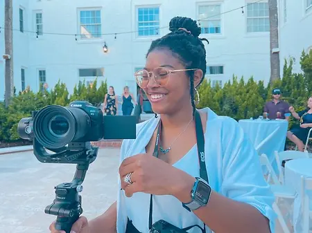Kayanna Shooting content for an event 