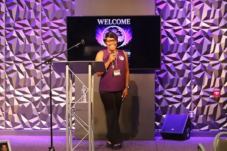 Behind the scenes of purpose in action. 💜

This photo captures me speaking at the DEA Summit, using my voice to raise awareness about the deadly dangers of synthetic opioids, including nitazenes, and sharing the story of my son, Marquavies “Qua” Broughton.

For me, influence isn’t about a title—it’s about using your voice, your story, and your pain to create change. Every stage, every conversation, and every opportunity to educate others is part of the mission.

I’m committed to turning pain into purpose and saving one life at a time. 💜