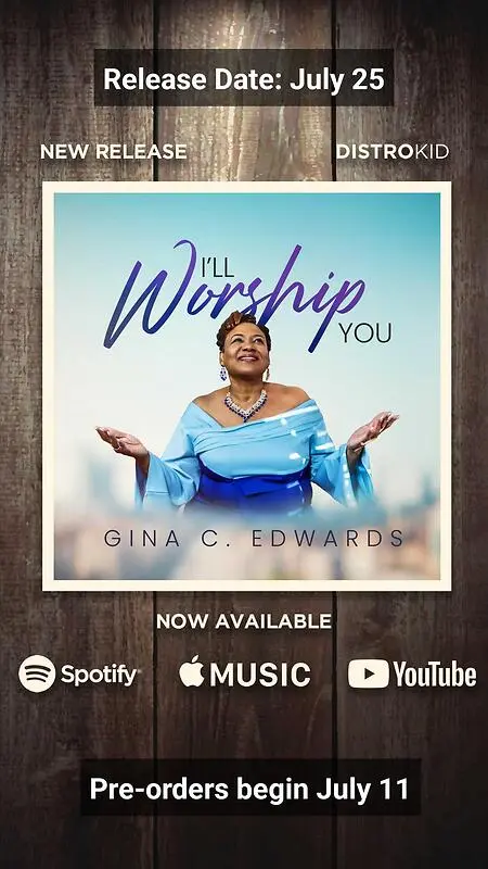 Cover of my first gospel single! I'll Worship You!