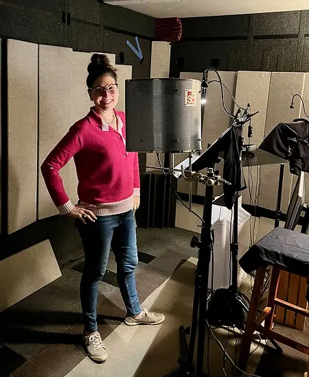 A wonderful documentary client flew me out to L.A. to record in studio.  It was a genuine happy dance moment in my voiceover career!