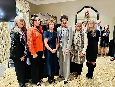 Standing With Women of Purpose to Receive The Mary L Thomas Award for Civic Engagement