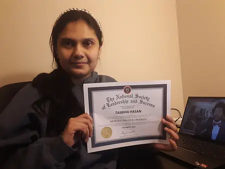 This photo was taken during my online induction ceremony as I proudly received my certificate. It captures more than an achievement.it marks a moment of growth, resilience, and a commitment to lifelong learning. Every milestone reminds me that success is built one opportunity, one lesson, and one courageous step at a time. As I continue my journey, I hope to inspire others to believe that today's small victories can become tomorrow's greatest achievements.