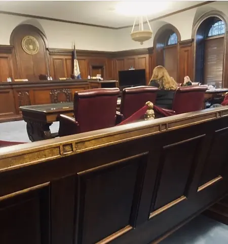 Taking it all in at the Fourth Circuit Court of Appeals before the Justices take the bench. I was so nervous, but excited at the same time! 