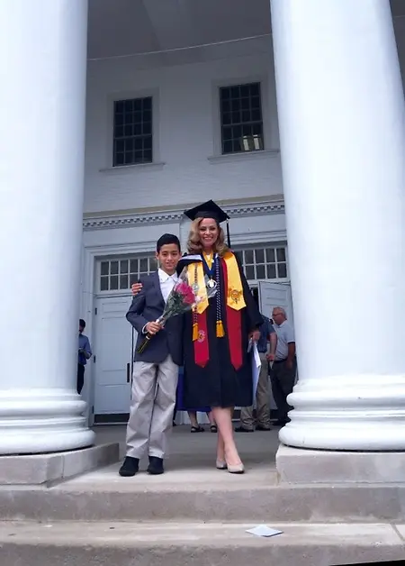 2016 UMD Graduation alongside my son. 