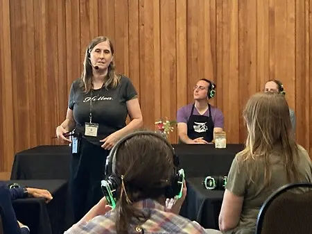 This photo was taken by Stephanie Wilson, when I was teaching a class at the Portland Tea Festival. I have taught classes at many tea festivals across the USA, besides at universities and businesses about tea. 
